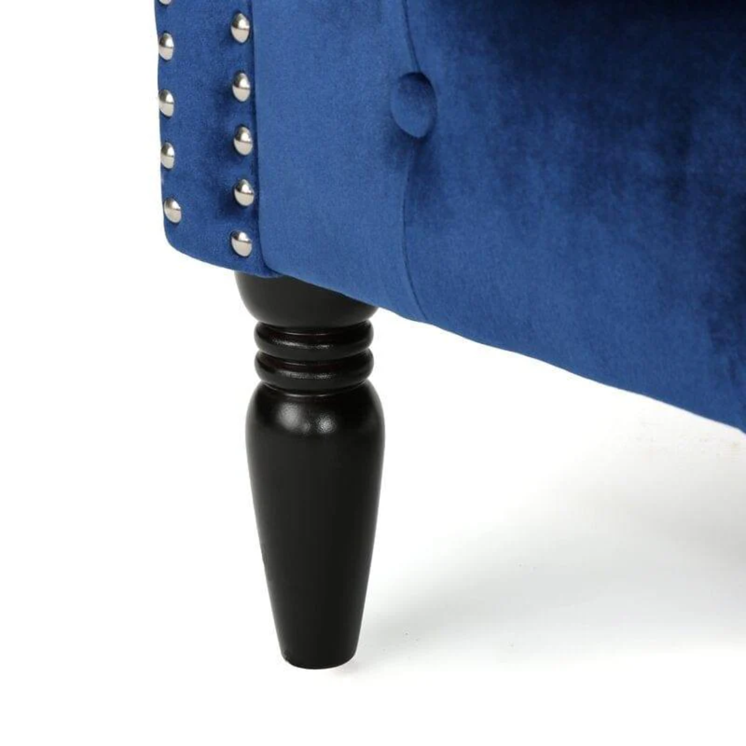 Velvet Rolled Arm Chesterfield Loveseat