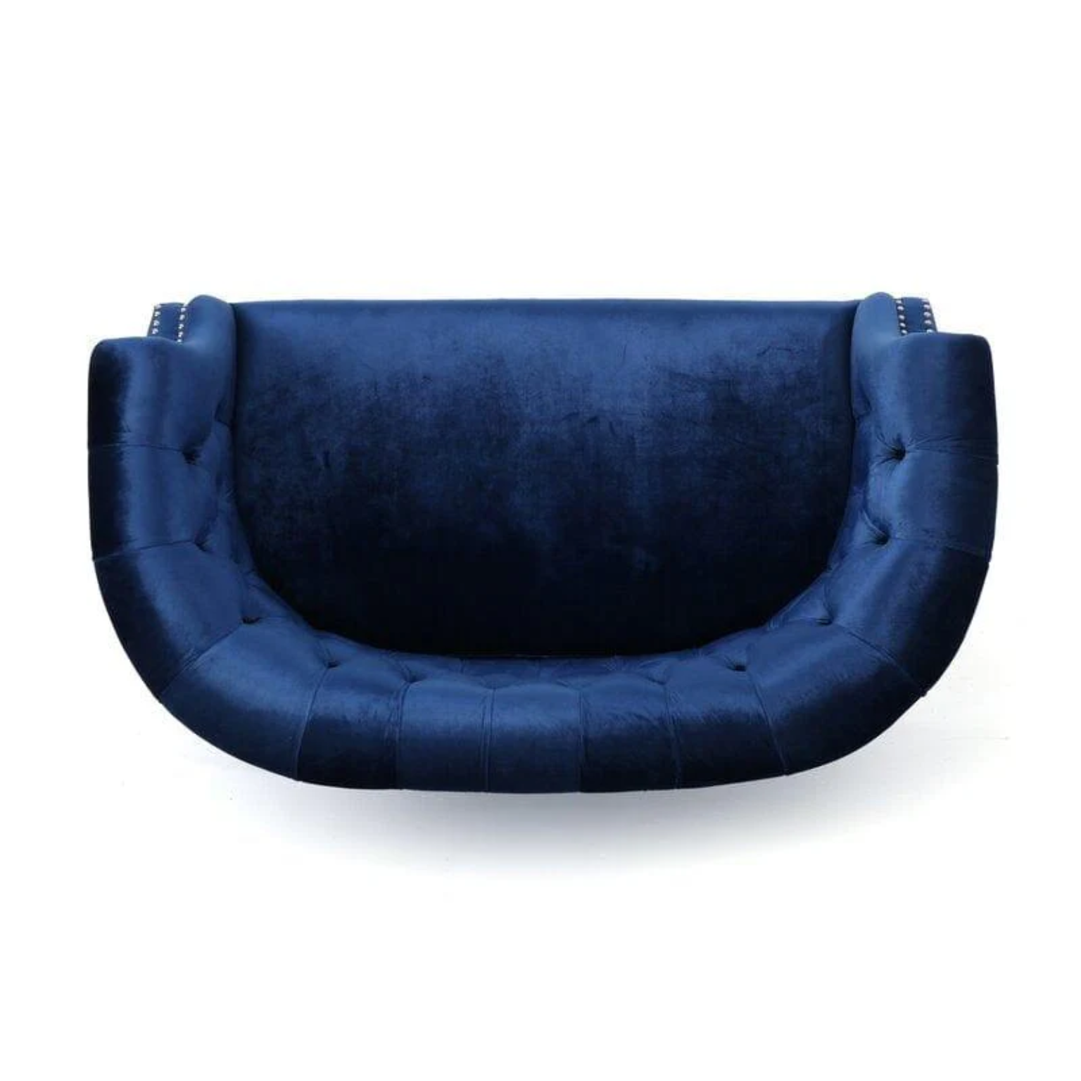 Velvet Rolled Arm Chesterfield Loveseat