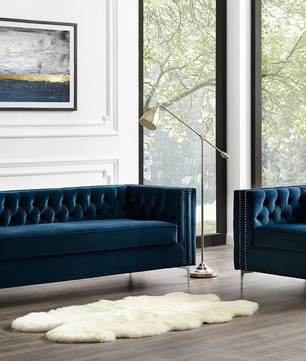 Quinn Upholstered Velvet Sofa