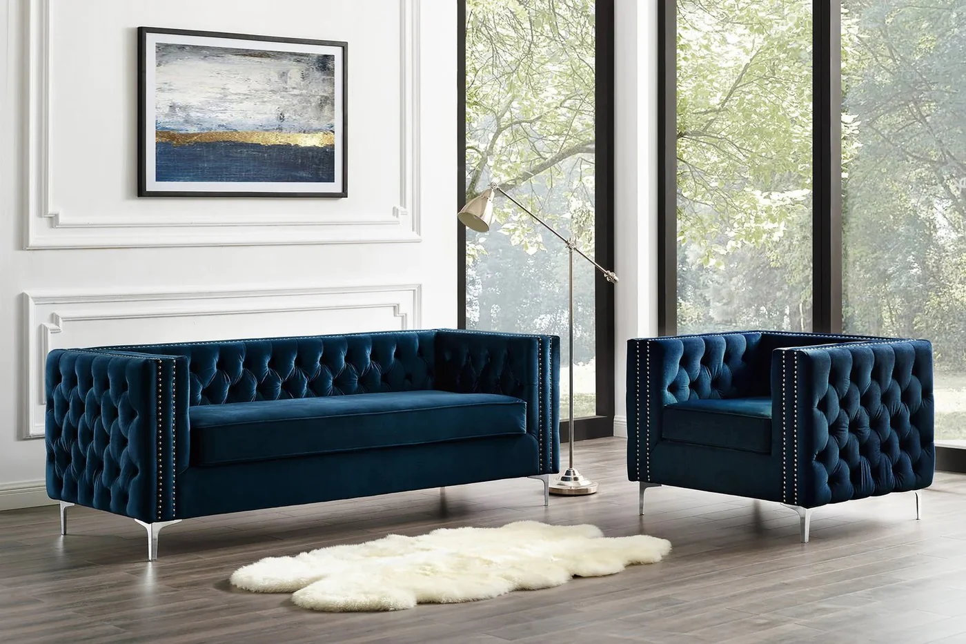 Quinn Upholstered Velvet Sofa