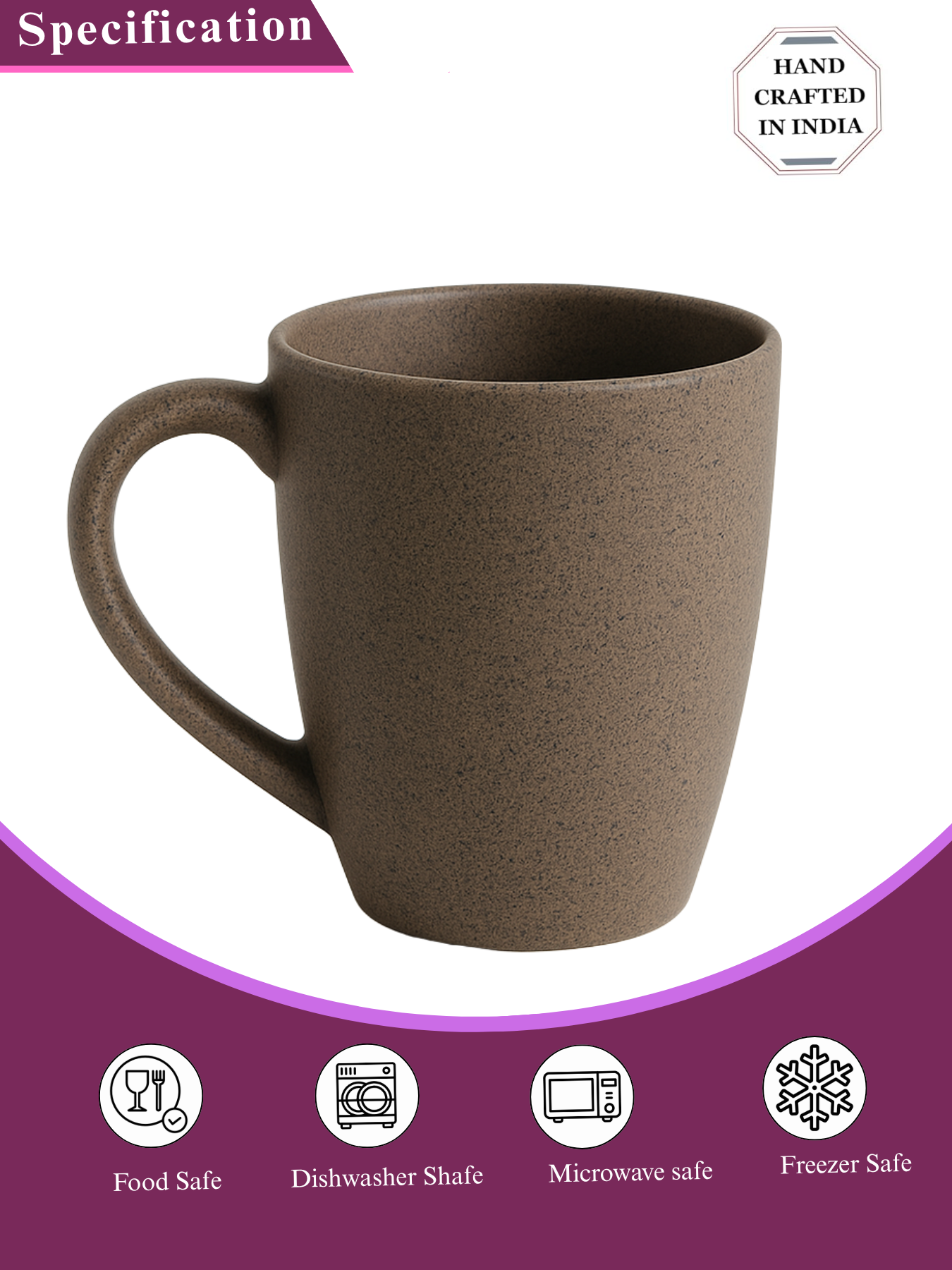 Brown Coffee Mug – 350ML