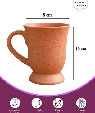 Terracotta Ceramic Coffee Mug – 350ML