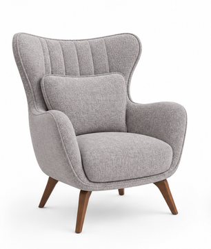 Suede Wingback Chair