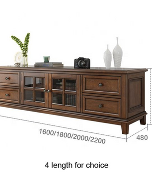Modern Brown Wood TV Console