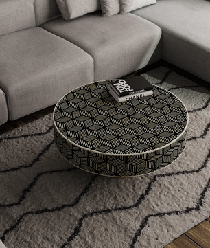 Inlay Round Coffee Table- Geo