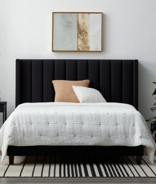 Adele Vertical Upholstered Wingback Bed