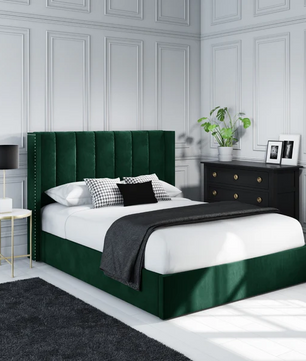 Maddox Vertical Upholstered Wingback Bed