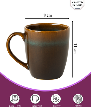Latte Brown Ceramic Coffee Mug – 350ML