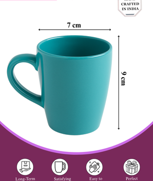 Midnight Blue Ceramic Coffee Mug – 350ML Set Of 3
