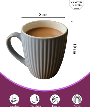 Brown Ceramic Coffee Mug – 350ML