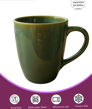 Light Green Ceramic Coffee Mug – 350ML