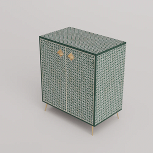 Inlay Storage Cabinet - Geometric Floral