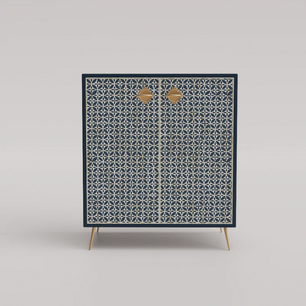 Inlay Storage Cabinet - Geometric Floral