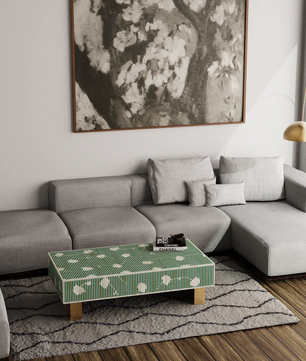 Inlay Luxom Rectangular Coffee Table - Floral Blossom