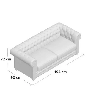 Haverly 2 Seater Chesterfield Sofa