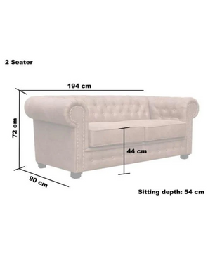Haverly 2 Seater Chesterfield Sofa