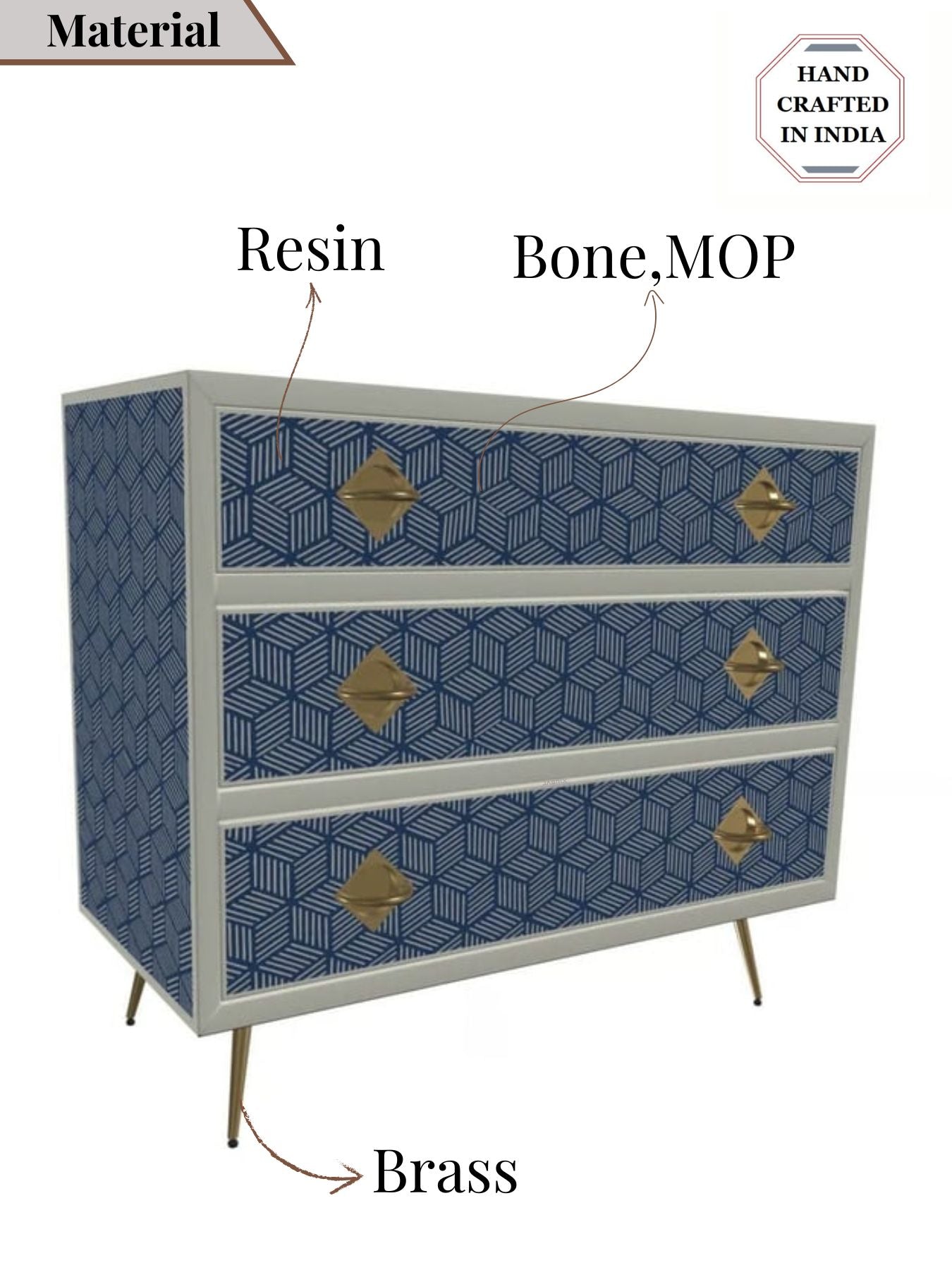 Inlay Chest of Drawers - Geo