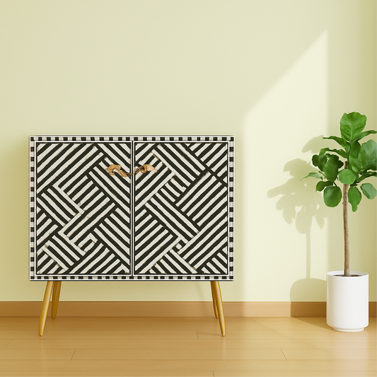 Inlay Storage Cabinet-Chevron
