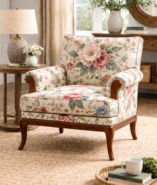 Akira Velvet Fabric Armchair