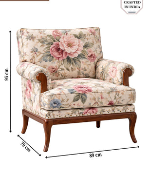 Akira Velvet Fabric Armchair