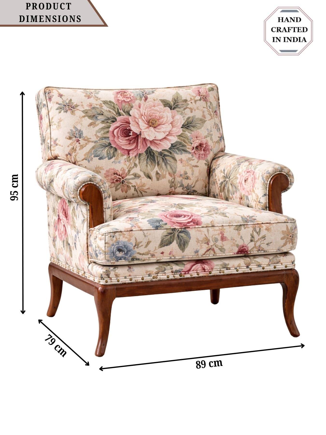 Akira Velvet Fabric Armchair
