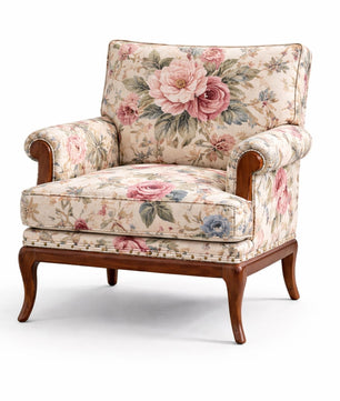 Akira Velvet Fabric Armchair