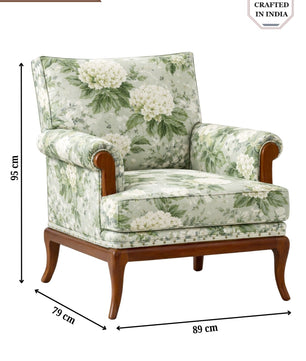 Yasumi Velvet Fabric Armchair