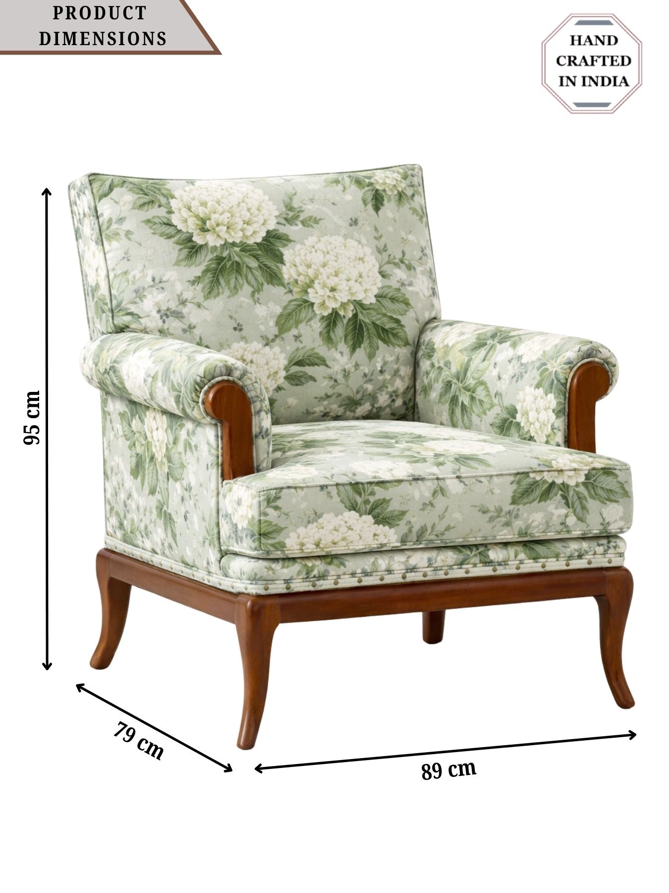 Yasumi Velvet Fabric Armchair