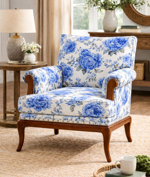 Yutaka Velvet Fabric Armchair