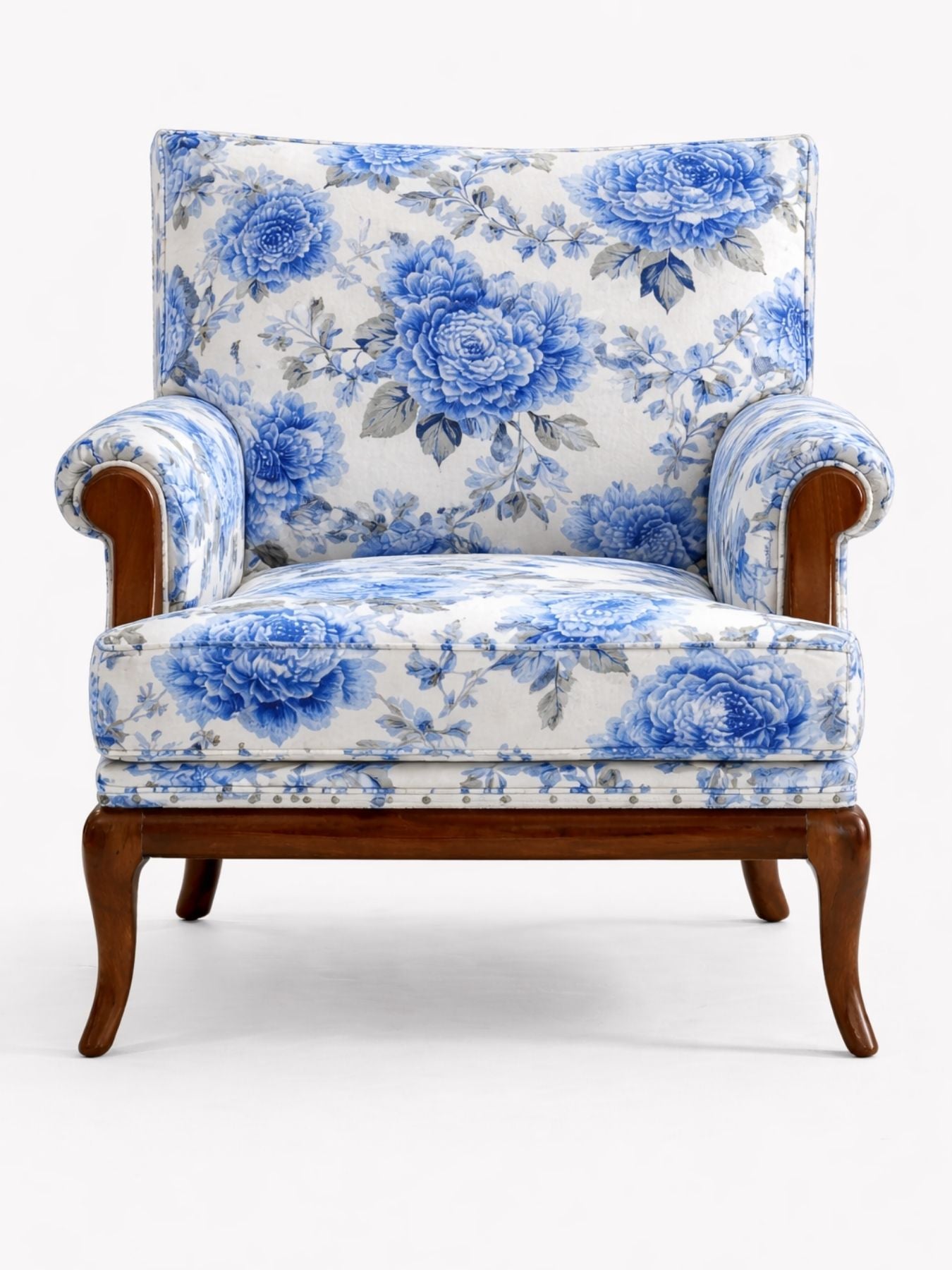 Yutaka Velvet Fabric Armchair