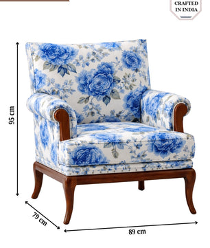 Yutaka Velvet Fabric Armchair