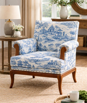 Aurelia Velvet Fabric Armchair