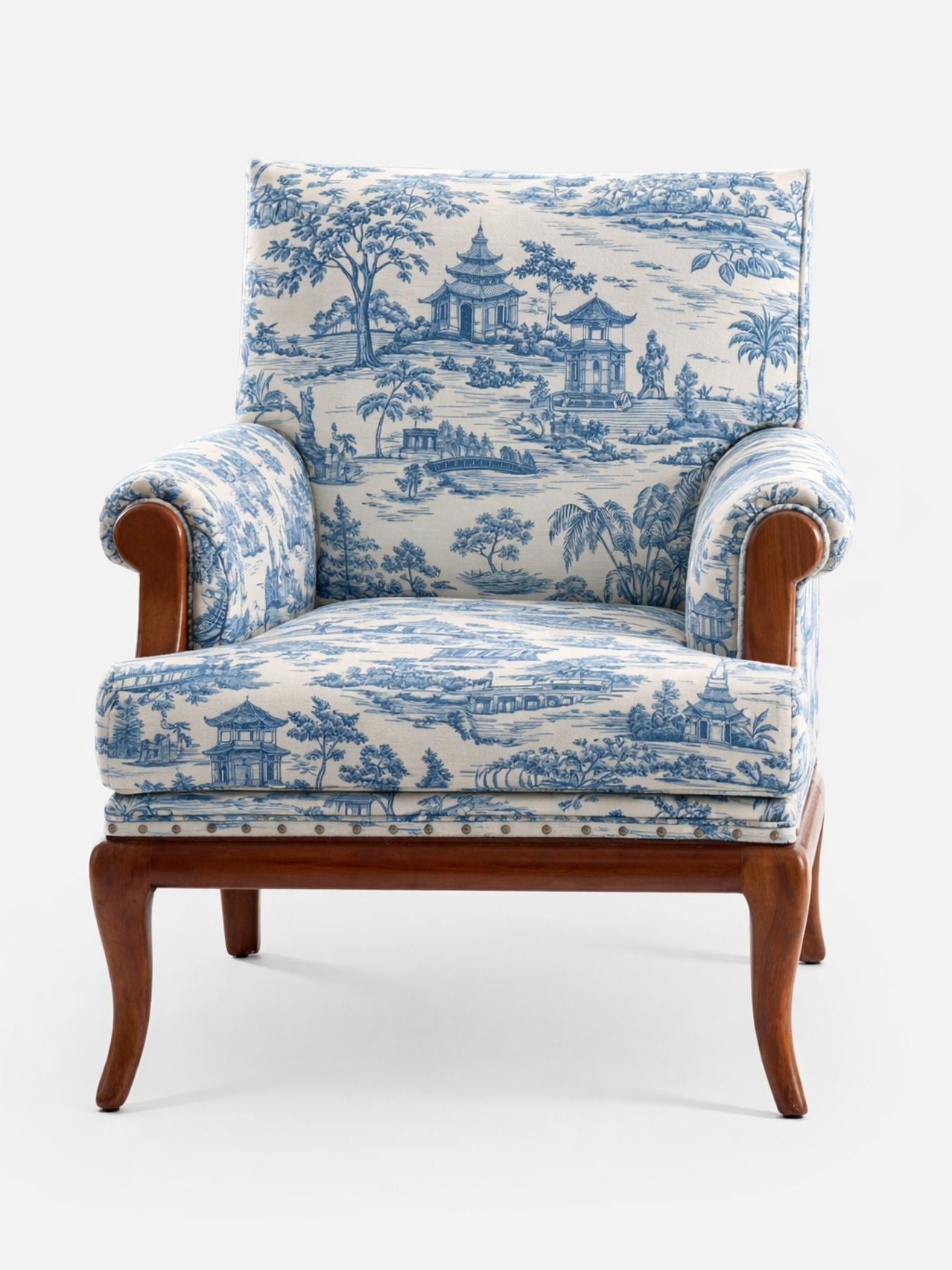 Aurelia Velvet Fabric Armchair