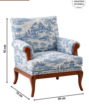 Aurelia Velvet Fabric Armchair