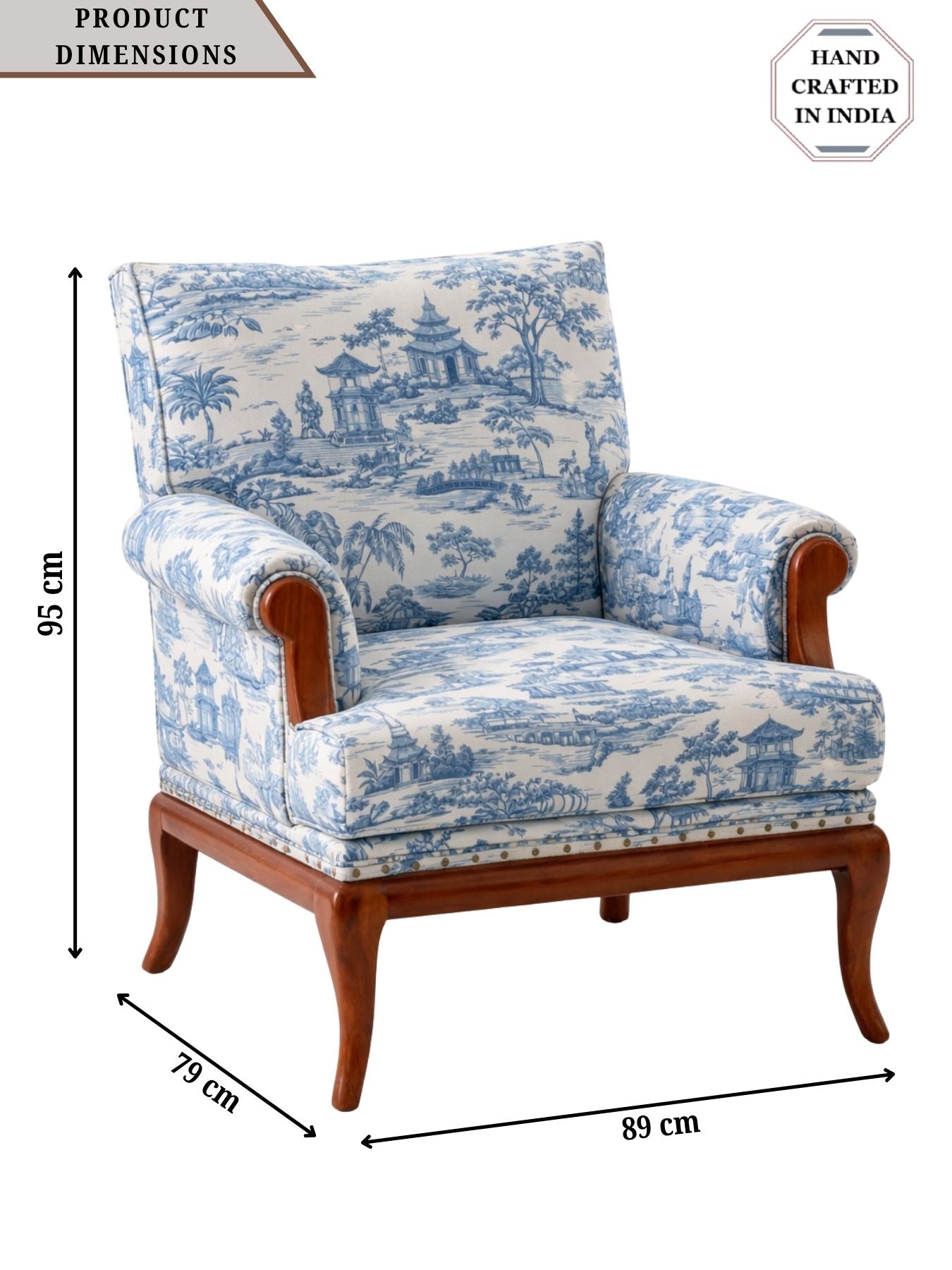 Aurelia Velvet Fabric Armchair