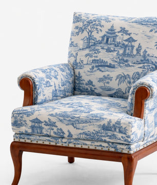 Aurelia Velvet Fabric Armchair
