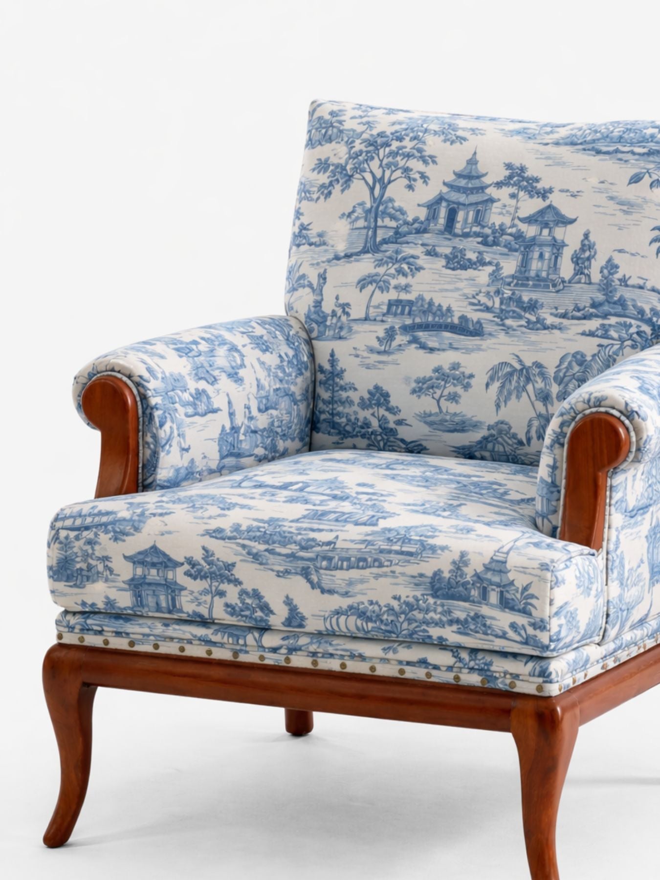 Aurelia Velvet Fabric Armchair