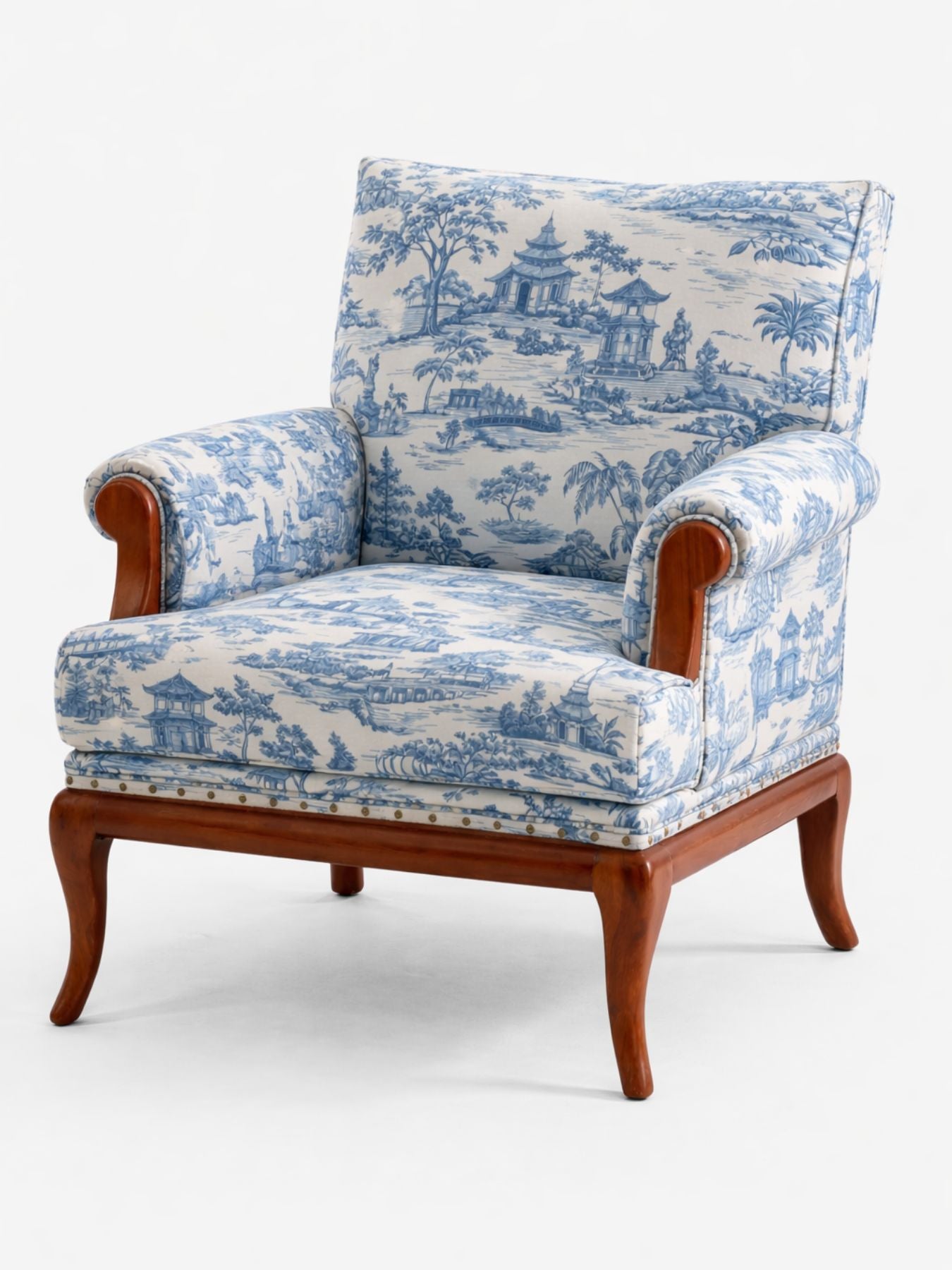 Aurelia Velvet Fabric Armchair