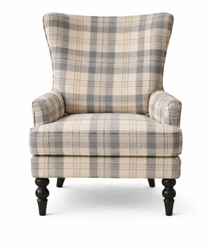 Heritage Checkered Upholstered Armchair