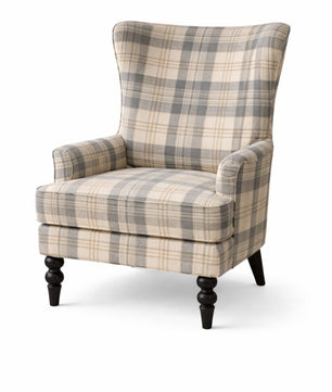 Heritage Checkered Upholstered Armchair
