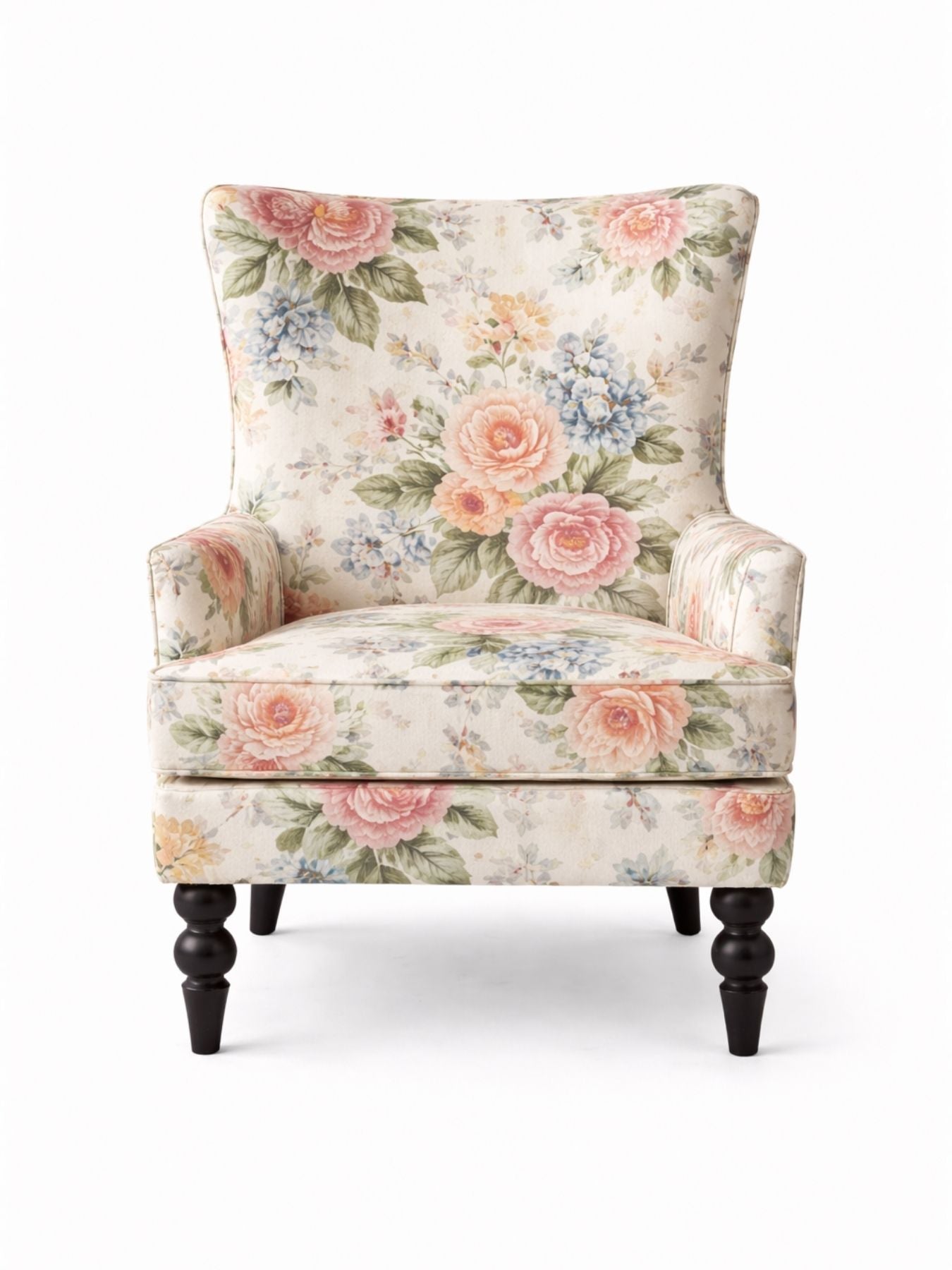Heritage Pink Floral Accent Armchair