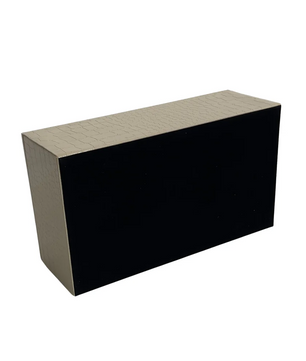 Leather Tissue Box-Croco Cream