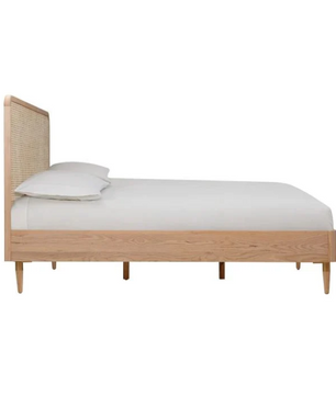 Carmen Teak Wood Rattan Bed