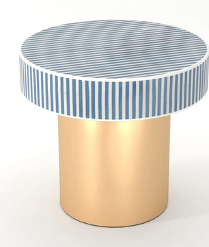 Inlay Round Side Table - Waterfall
