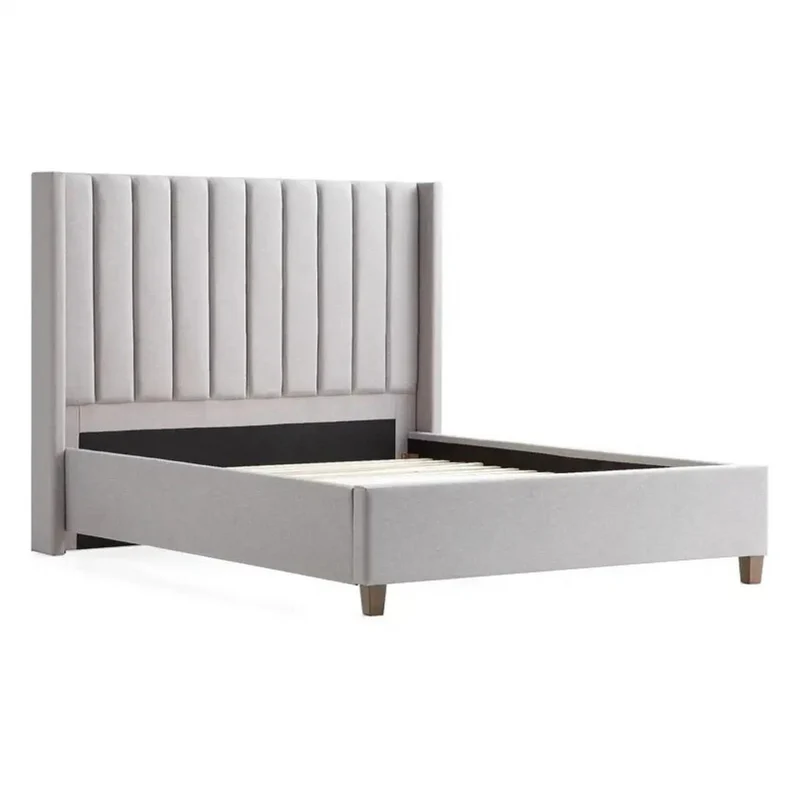 Adele Vertical Upholstered Wingback Bed