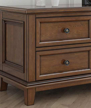 Modern Brown Wood TV Console