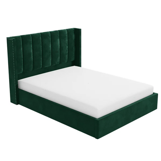 Maddox Vertical Upholstered Wingback Bed