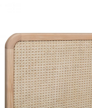 Carmen Teak Wood Rattan Bed