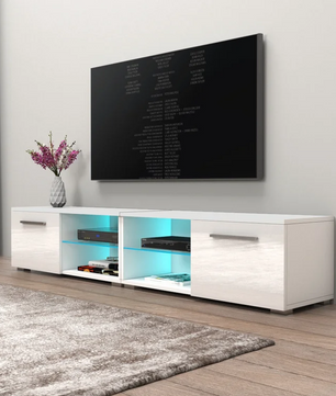 Modern White TV Console