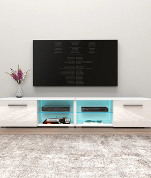 Modern White TV Console